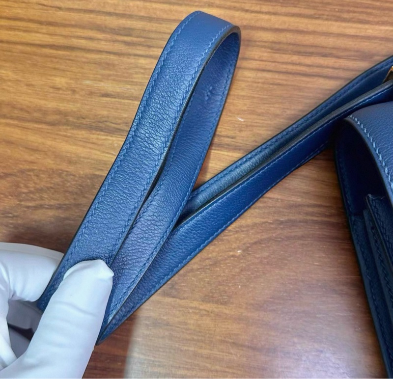 HERMES/愛馬仕鴨子藍金扣constance 康康24-10