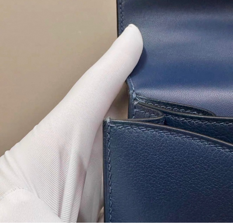 HERMES/愛馬仕鴨子藍金扣constance 康康24-14