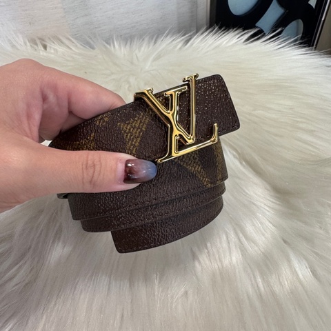 LV Iconic 雙色老花雙面皮帶 32腰80CM 近全新