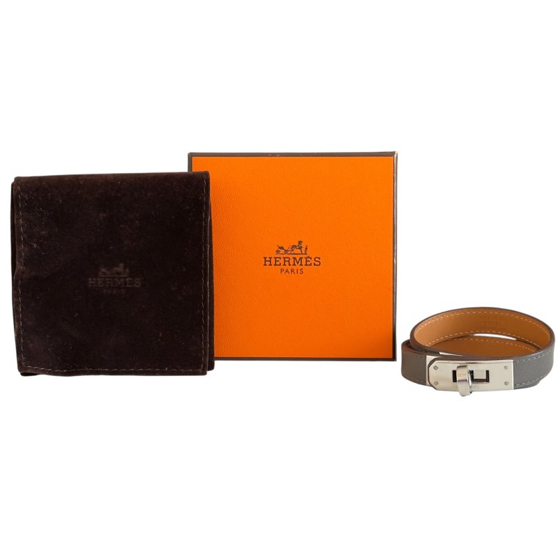 HERMES Kelly 雙圈 皮手帶 框O刻-1