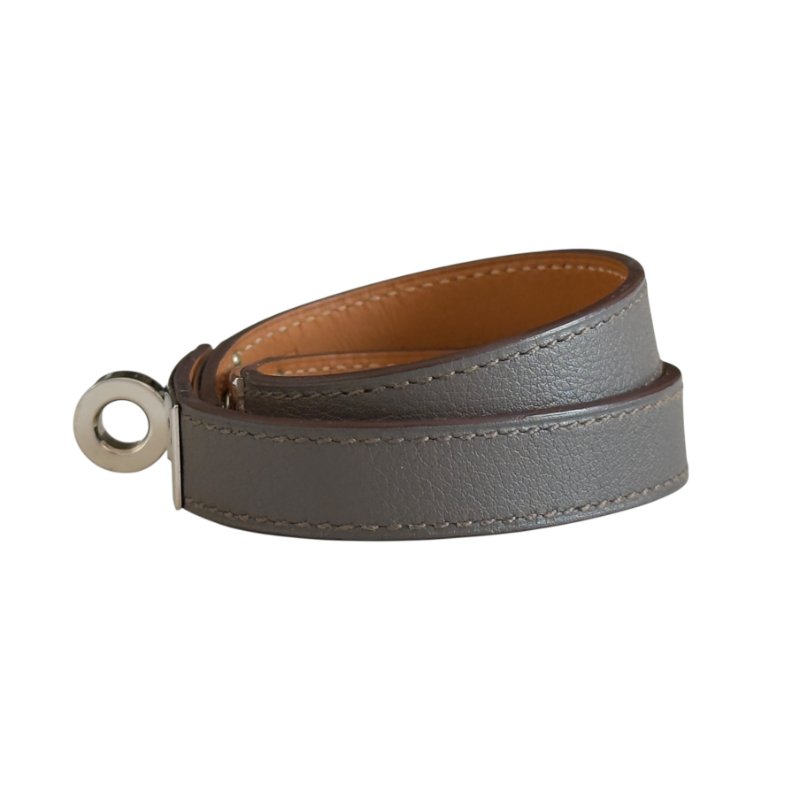 HERMES Kelly 雙圈 皮手帶 框O刻-5