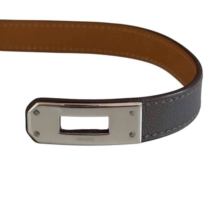 HERMES Kelly 雙圈 皮手帶 框O刻-8