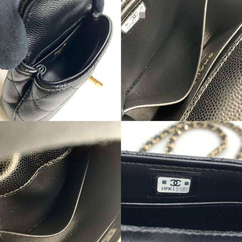 香奈兒 Matelasse Coco Handle Micro Chain Clutch Bag 黑色 AP4245-6