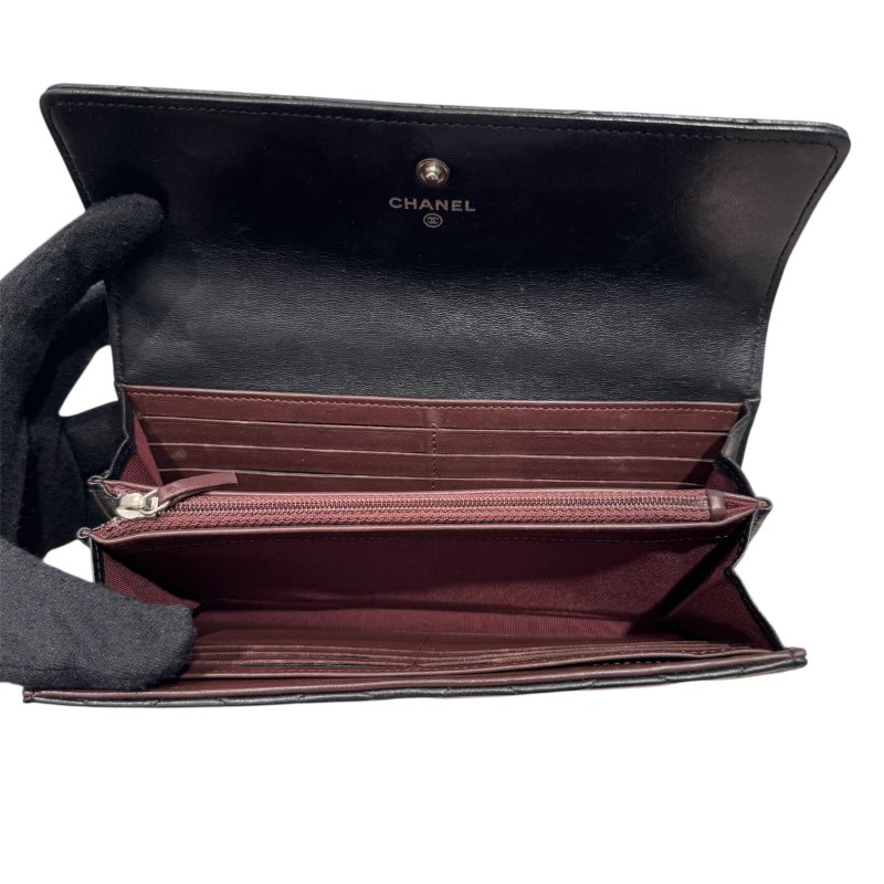 CHANEL 香奈兒 長夾 黑色-10