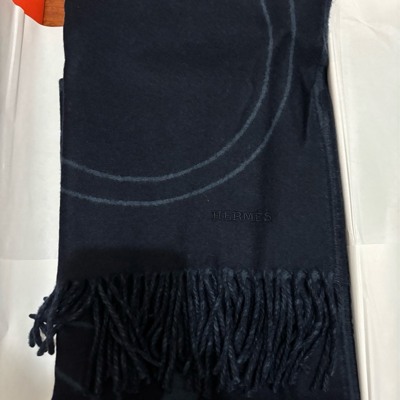愛馬仕 深藍圍巾 metal Equestre-3