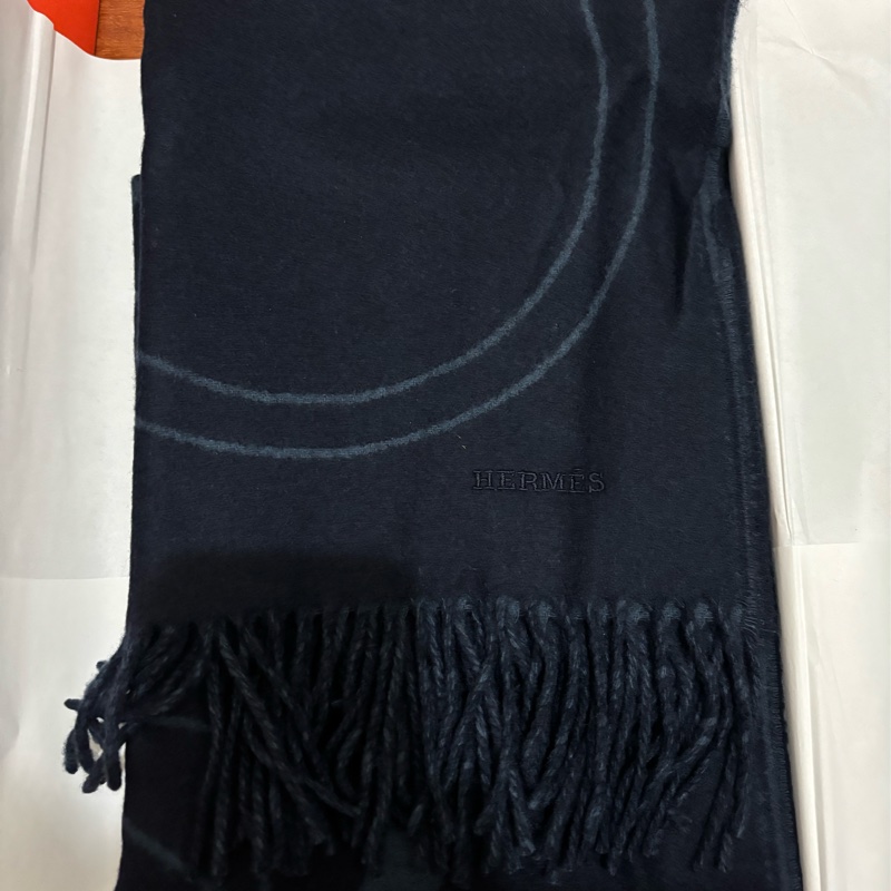 愛馬仕 深藍圍巾 metal Equestre-6