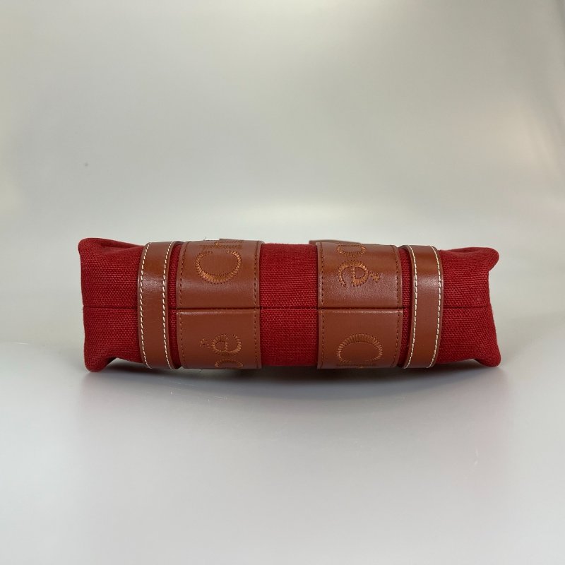 CHLOE 紅帆布WOODY 小號托特包-4