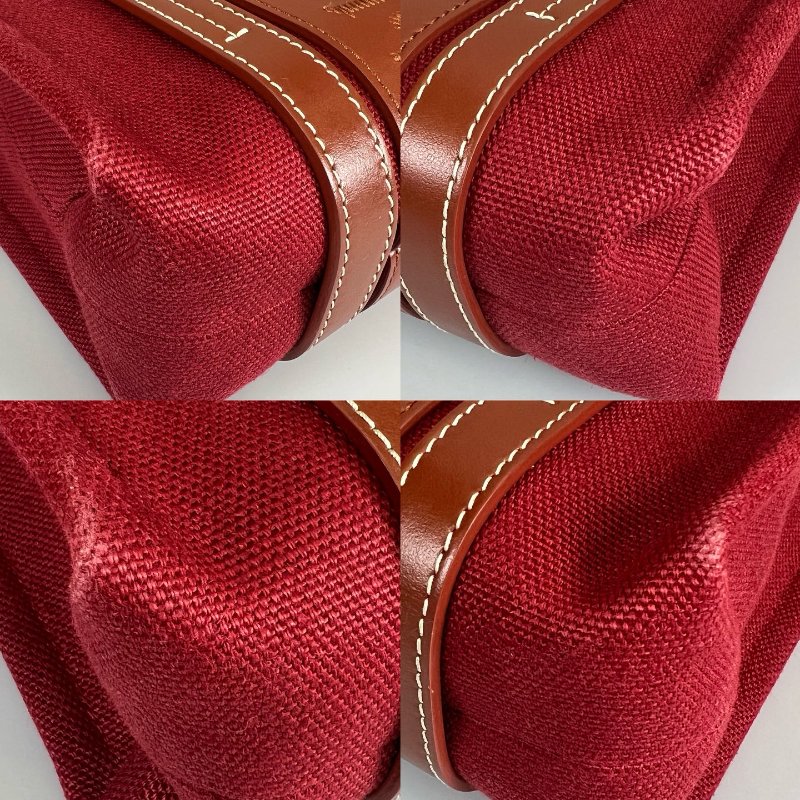 CHLOE 紅帆布WOODY 小號托特包-8