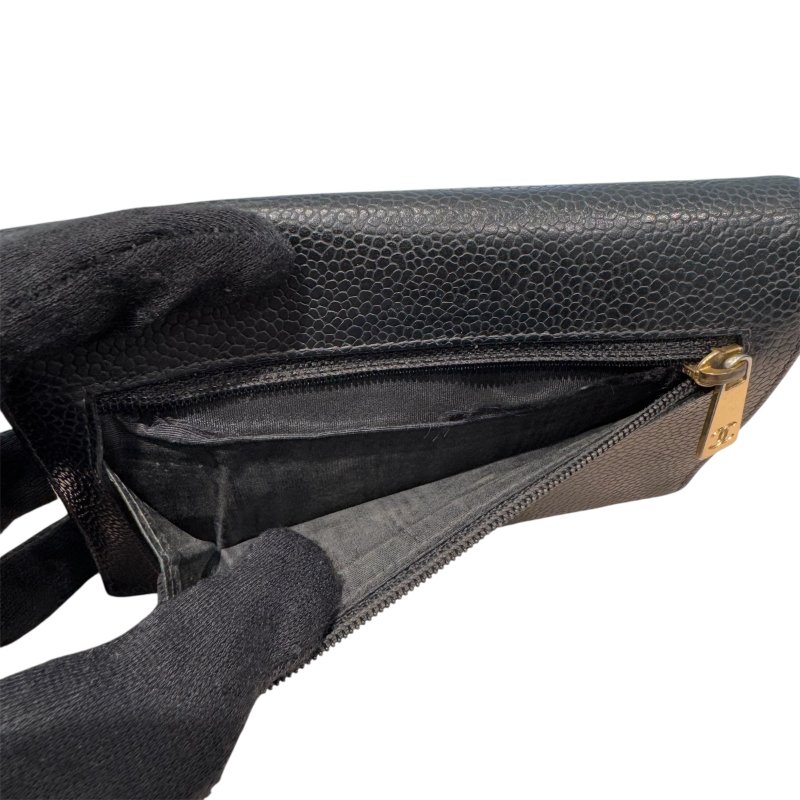 CHANEL 香奈兒 中夾 黑色-11