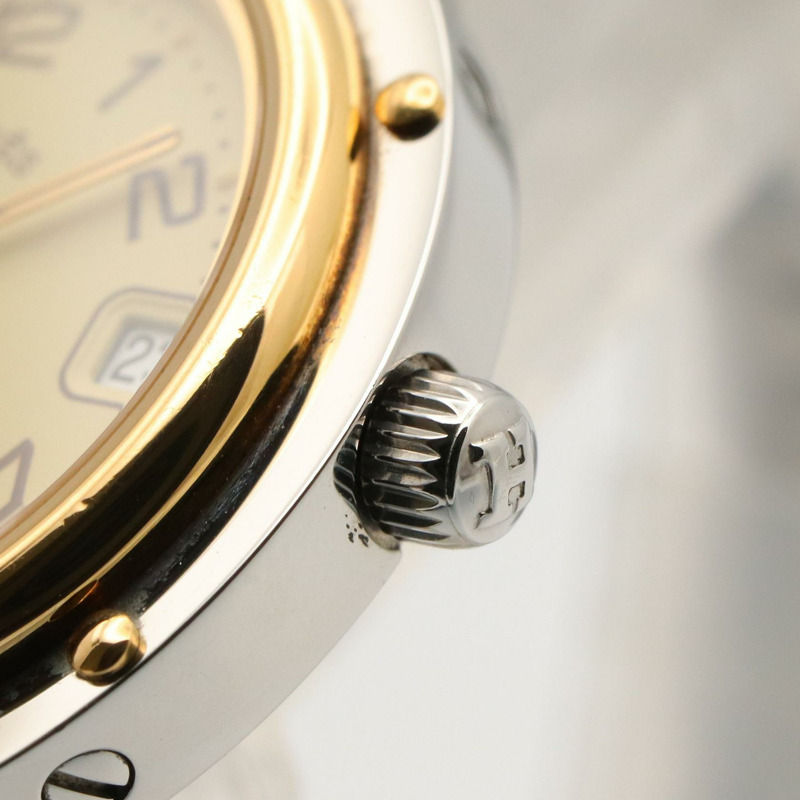 米白色錶盤 鍍金 不鏽鋼 Clipper 腕錶【HERMES 愛馬仕】 CL4.220-4