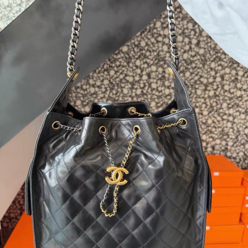 Chanel 25bag 油臘皮鴛鴦扣-0