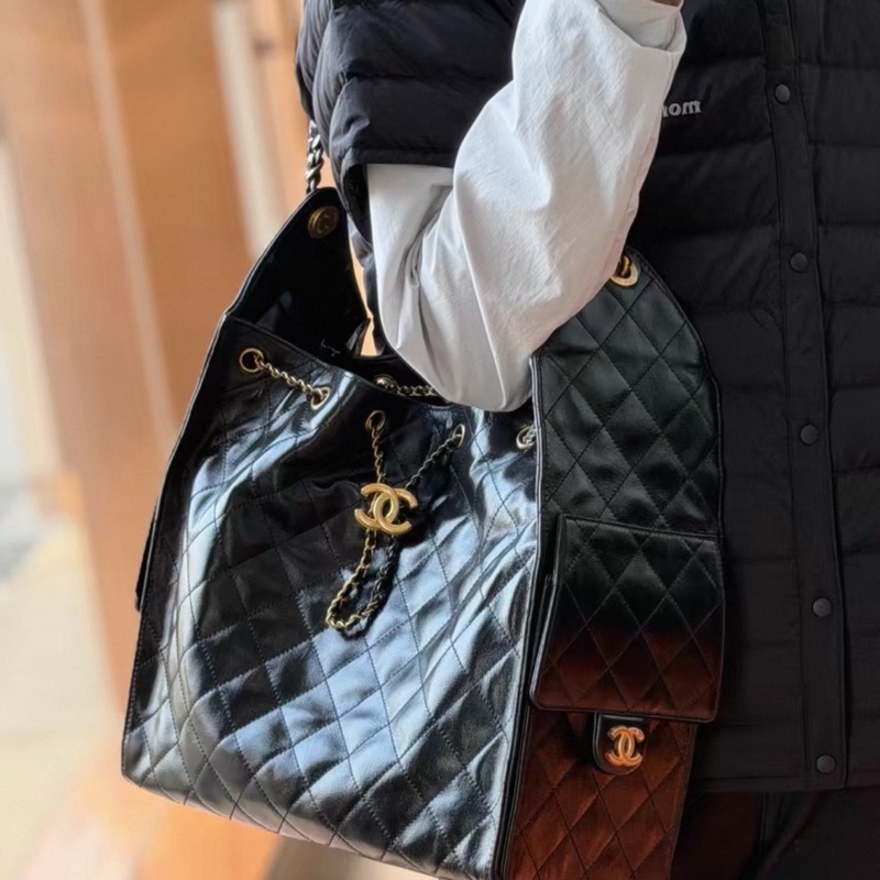 Chanel 25bag 油臘皮鴛鴦扣-3