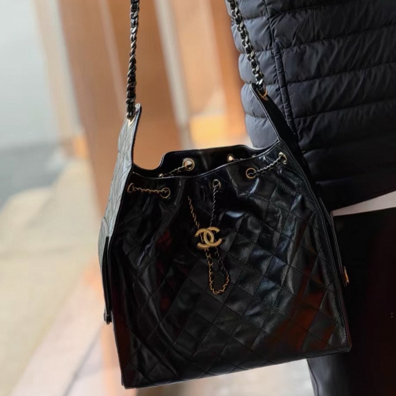 Chanel 25bag 油臘皮鴛鴦扣-4