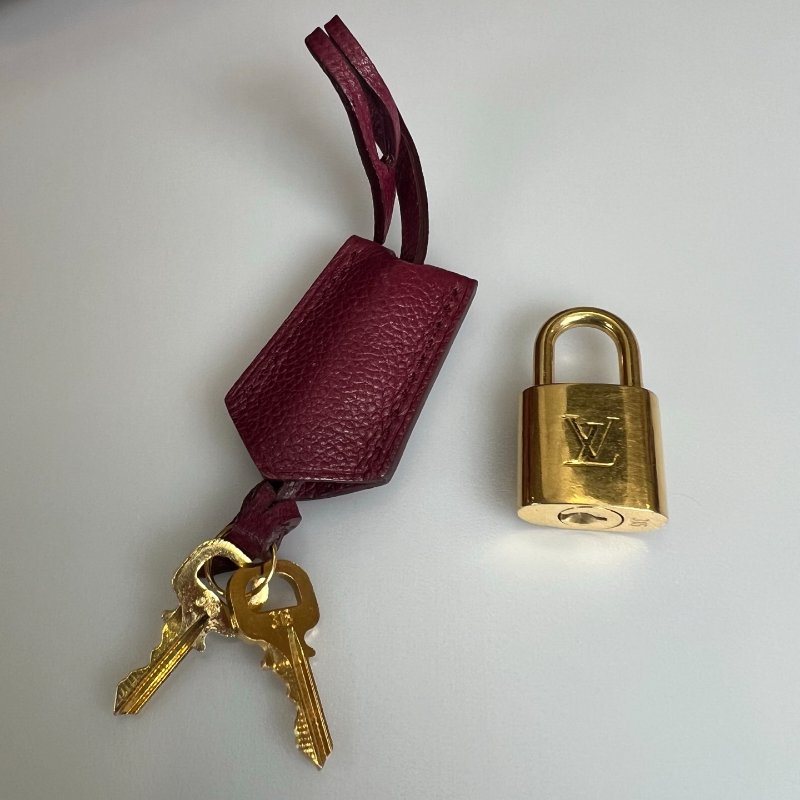 LV M40827 酒紅皮革壓紋SPEEDY25肩背包-10