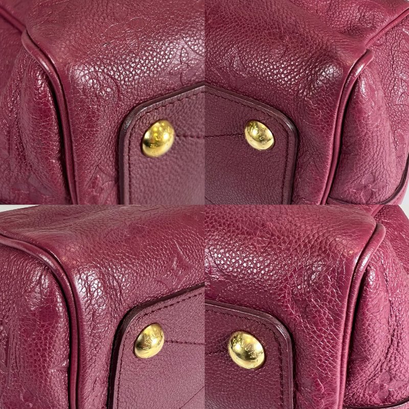 LV M40827 酒紅皮革壓紋SPEEDY25肩背包-11