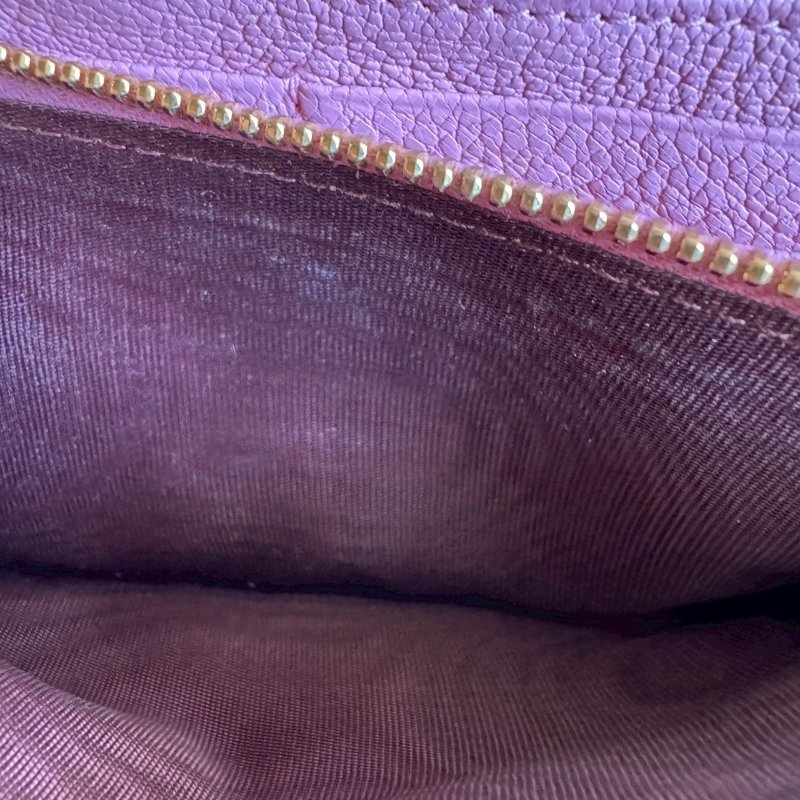 ✨盒子、防塵都有 年輕款 Miu Miu 粉色拉鍊長夾-15