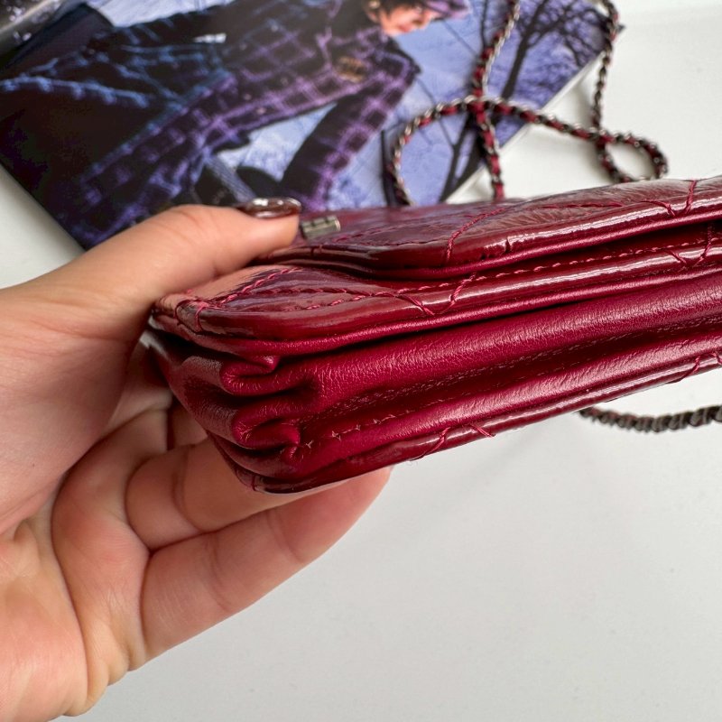 ✨犒賞自己的禮物 Chanel 紅色漆皮2.55復古woc-7