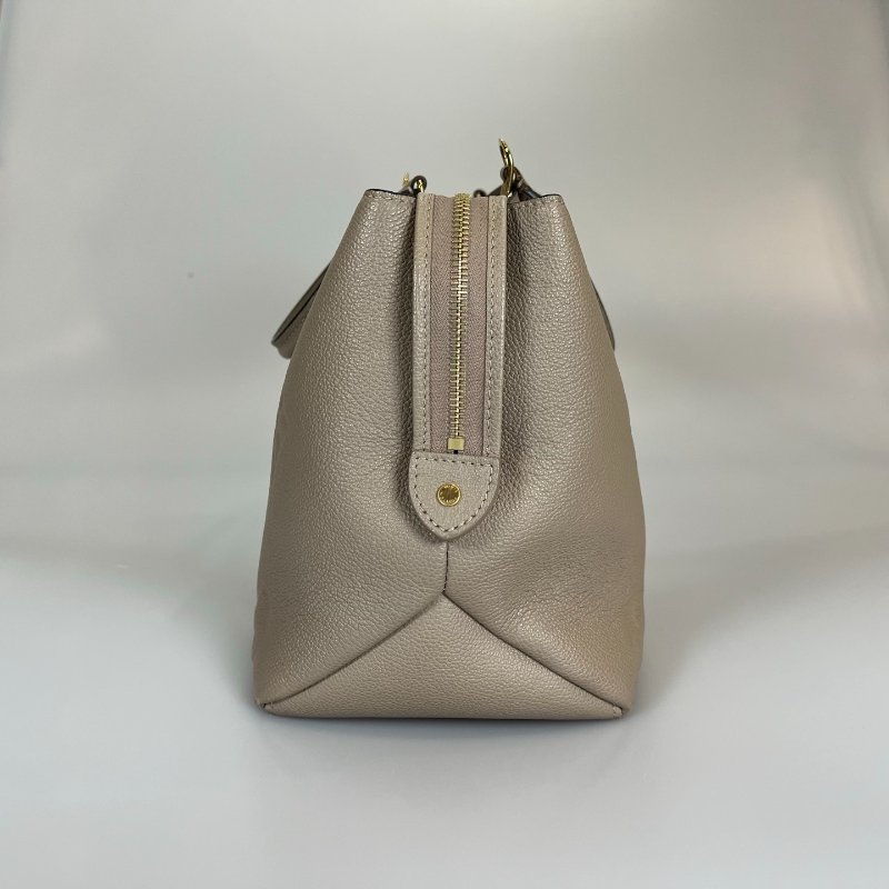 LV M45833/晶片款 斑鳩灰皮革托特包-2