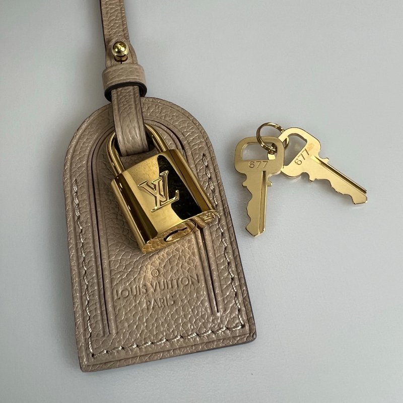 LV M45833/晶片款 斑鳩灰皮革托特包-13