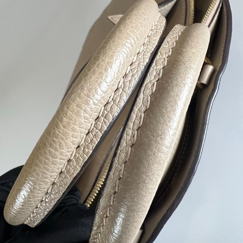 LV M45833/晶片款 斑鳩灰皮革托特包-14