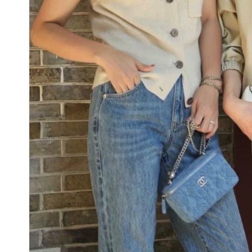 CHANEL丹寧牛仔山茶花愛心調節肩背斜背化妝盒子包 16*9*8 98新配件塵袋-0