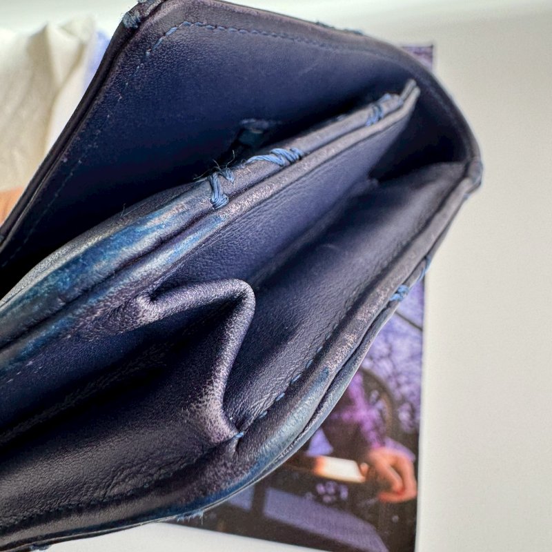 😍特殊色 Chanel 藍莓色大雙C羊皮菱格紋WOC-15