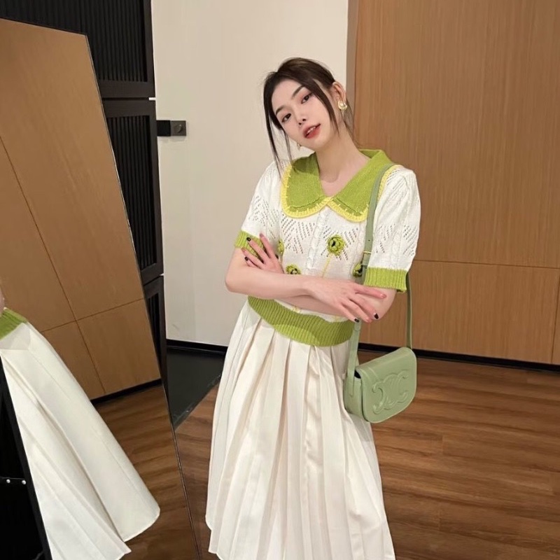 CELINE FOLCO酪梨綠凱旋門磁吸扣斜背包19*15*7 98新配件塵袋-0