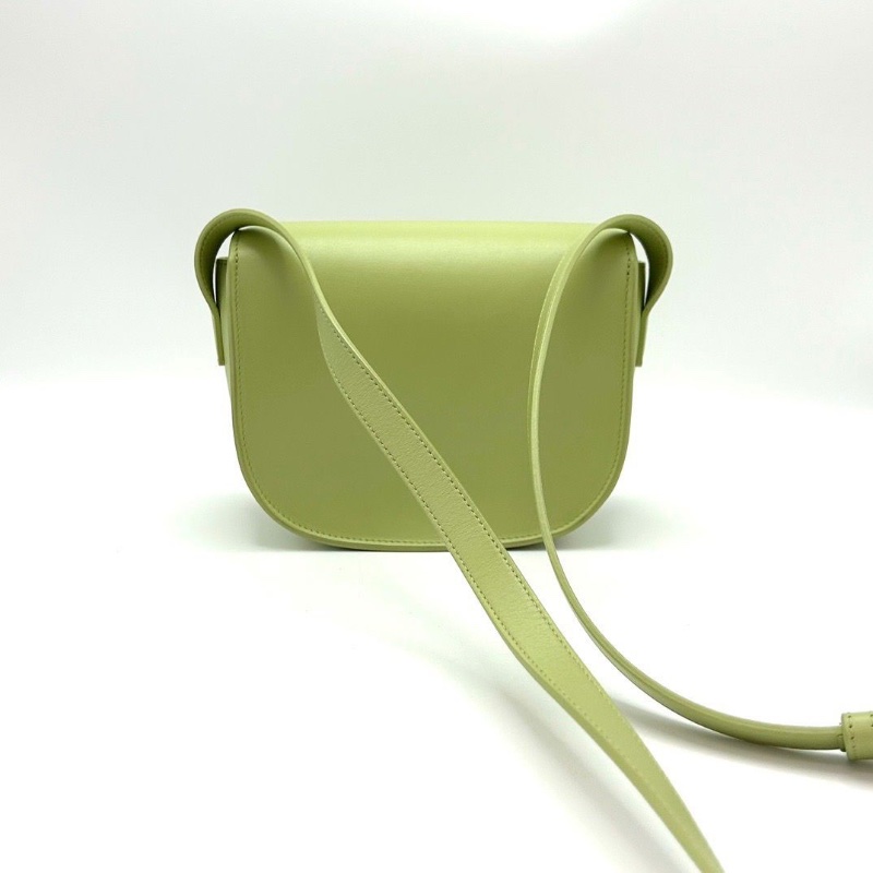 CELINE FOLCO酪梨綠凱旋門磁吸扣斜背包19*15*7 98新配件塵袋-2