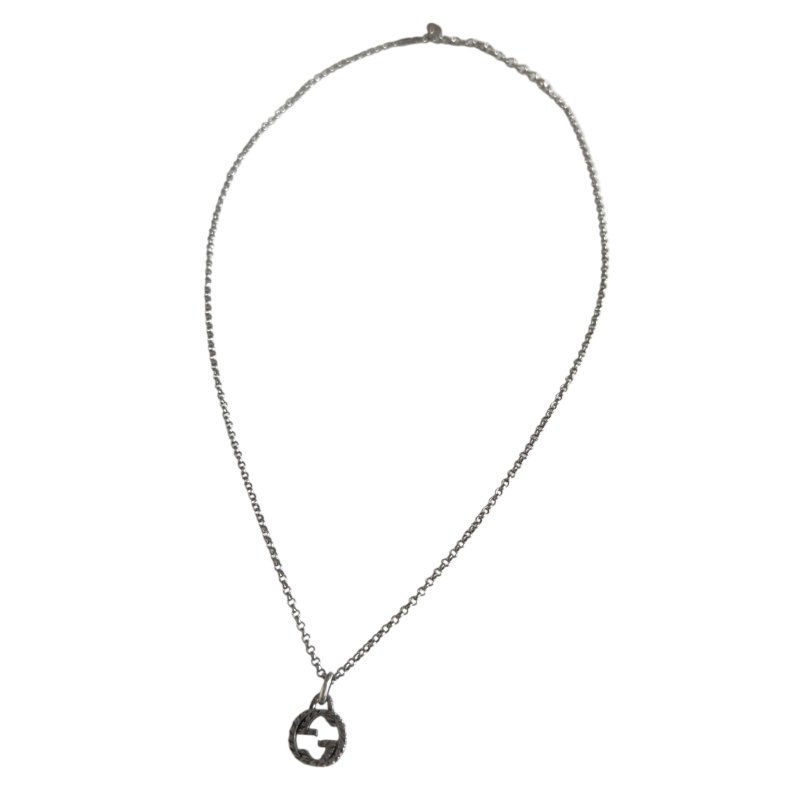 GUCCI Interlocking G 純銀 頸鏈-1