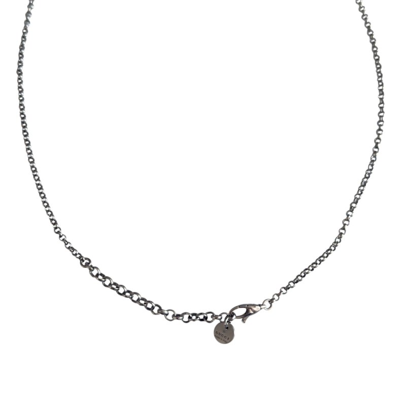 GUCCI Interlocking G 純銀 頸鏈-6