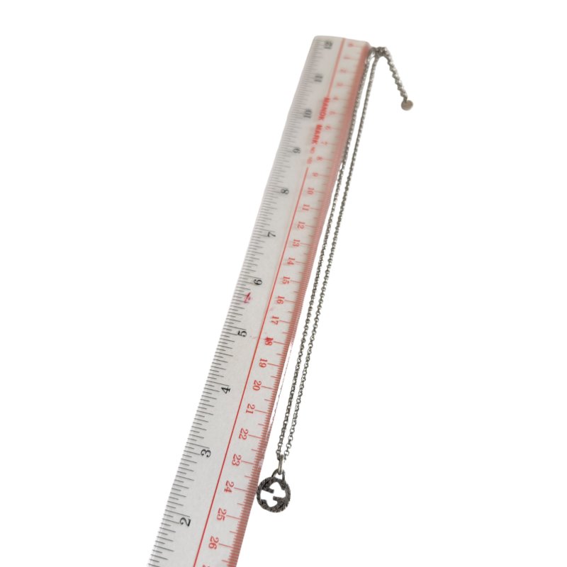 GUCCI Interlocking G 純銀 頸鏈-9