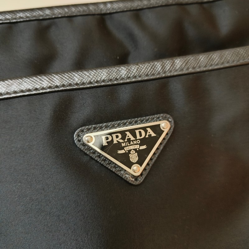 【🐴馬上下單最優惠】🧧限時降價至2/11（原$18800）【8成新】㊣✨PRADA✨（附防塵袋）普拉達 黑色 帆布 皮革 口袋 雙面 郵差包 肩背包 斜背包 /二手包/二手精品🌳二手樹屋🌳-13