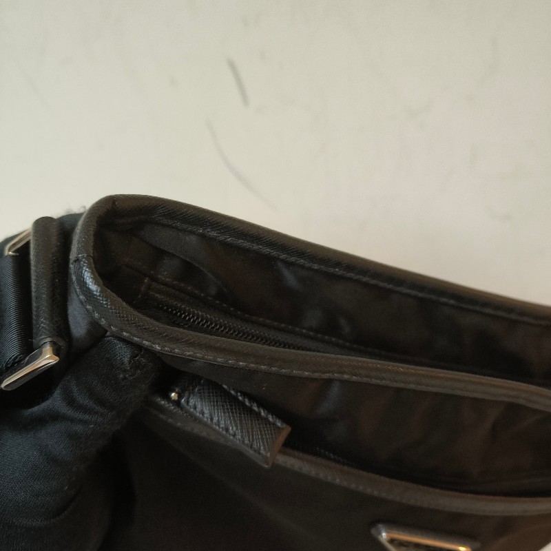 【🐴馬上下單最優惠】🧧限時降價至2/11（原$18800）【8成新】㊣✨PRADA✨（附防塵袋）普拉達 黑色 帆布 皮革 口袋 雙面 郵差包 肩背包 斜背包 /二手包/二手精品🌳二手樹屋🌳-30