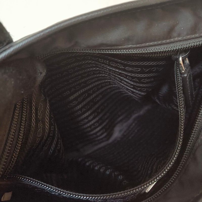 【🐴馬上下單最優惠】🧧限時降價至2/11（原$18800）【8成新】㊣✨PRADA✨（附防塵袋）普拉達 黑色 帆布 皮革 口袋 雙面 郵差包 肩背包 斜背包 /二手包/二手精品🌳二手樹屋🌳-43