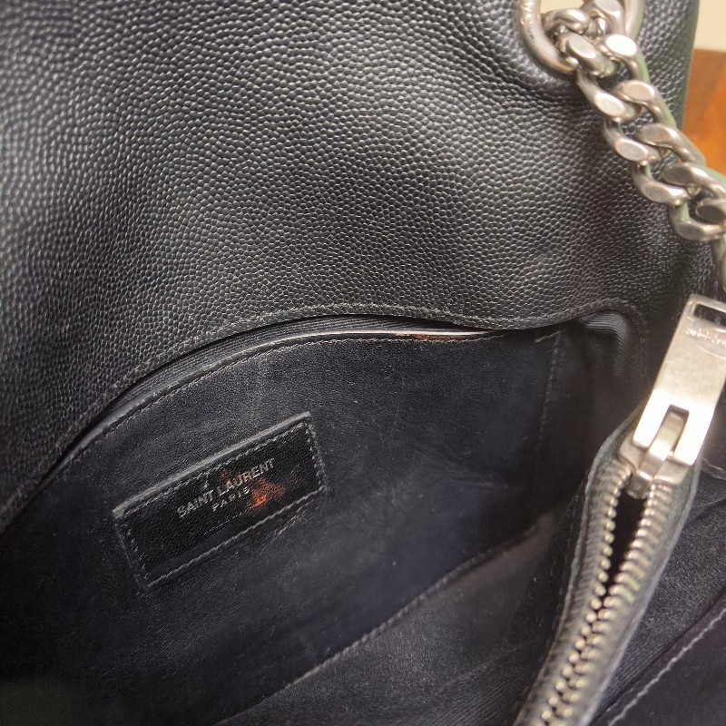 【🐴馬上下單最優惠】🧧限時降價至2/11（原$28800）㊣✨YSL✨SAINT LAURENT 聖羅蘭 West Hollywood Bag深藍色 魚子醬  鏈條 掀蓋 多夾層 相機包 斜背包 肩背包/二手精品/保證正品🌳二手樹屋🌳-63