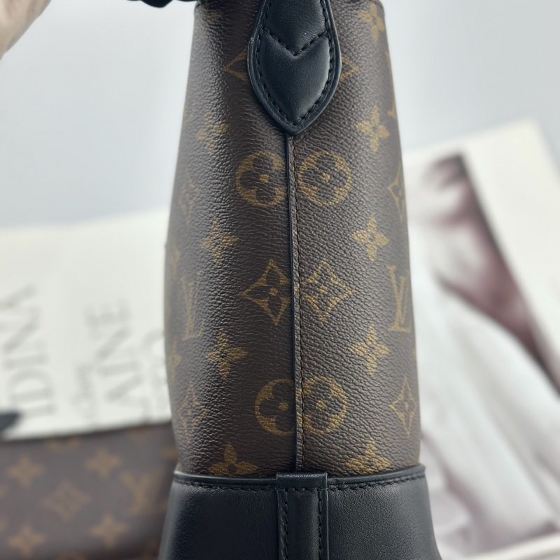 路易威登/Louis Vuitton 老花拼黑流蘇子母水桶包-2