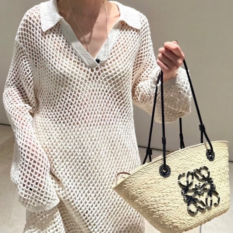 Loewe 草編包 20*18.5*13 99新配件塵袋-0