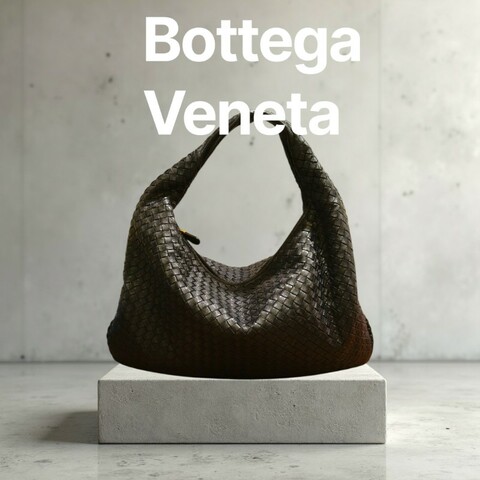 🫅女神購物節狂降（原$45800）‼️只到3/15⏰【8成新】㊣✨Bottega Veneta ✨寶緹嘉 BV Hop Bag 羊皮 黑色 編織 手提包 肩背包 腋下包 月牙包 /二手包/二手精品/保證正品🌳二手樹屋🌳