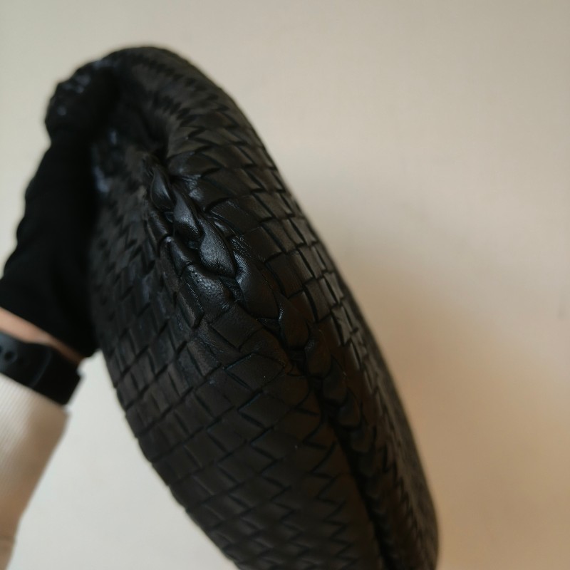 【8成新】㊣✨Bottega Veneta ✨寶緹嘉 BV Hop Bag 羊皮 黑色 編織 手提包 肩背包 腋下包 月牙包 /二手包/二手精品/保證正品🌳二手樹屋🌳-11