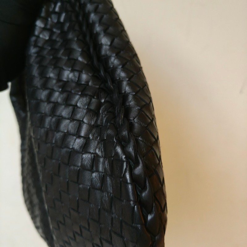 【8成新】㊣✨Bottega Veneta ✨寶緹嘉 BV Hop Bag 羊皮 黑色 編織 手提包 肩背包 腋下包 月牙包 /二手包/二手精品/保證正品🌳二手樹屋🌳-12