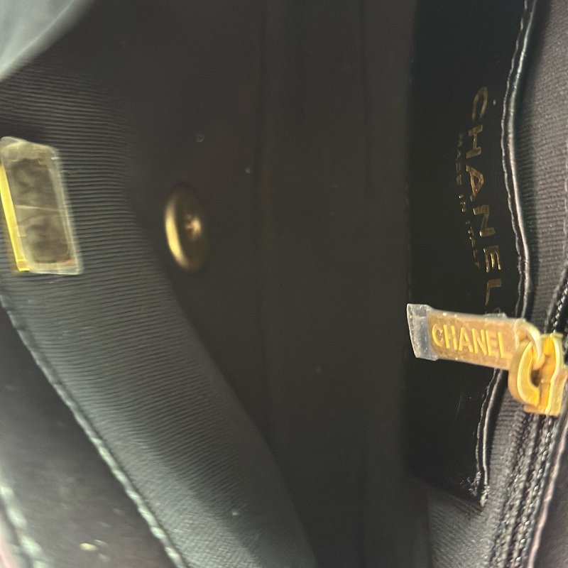 近新品 香奈兒/Chanel 黑金方胖子粗鏈條肩背包 芯片款-10