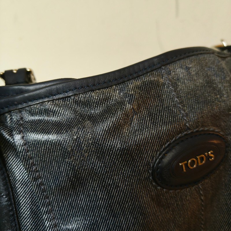 ㊣✨TOD'S✨陶德斯(附盒子) 牛仔藍 皮革 輕量 多背法 手提包 斜背包 肩背包 斜背包/二手包/二手精品/保證正品-19