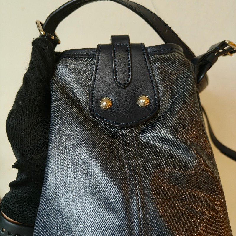 ㊣✨TOD'S✨陶德斯(附盒子) 牛仔藍 皮革 輕量 多背法 手提包 斜背包 肩背包 斜背包/二手包/二手精品/保證正品-23