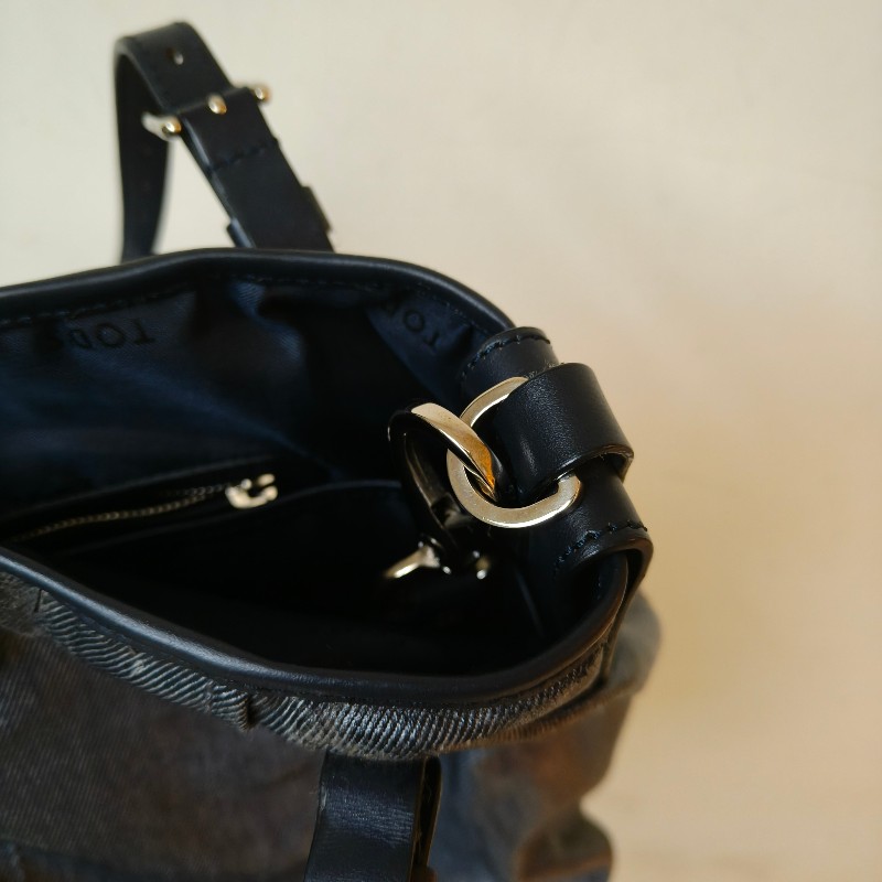 ㊣✨TOD'S✨陶德斯(附盒子) 牛仔藍 皮革 輕量 多背法 手提包 斜背包 肩背包 斜背包/二手包/二手精品/保證正品-34