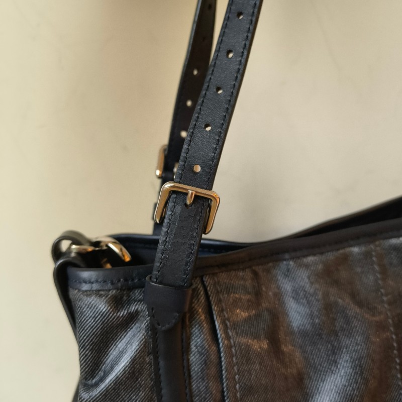 ㊣✨TOD'S✨陶德斯(附盒子) 牛仔藍 皮革 輕量 多背法 手提包 斜背包 肩背包 斜背包/二手包/二手精品/保證正品-37