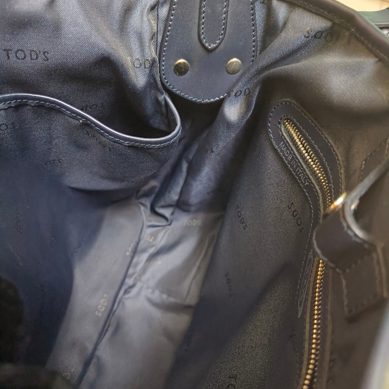 ㊣✨TOD'S✨陶德斯(附盒子) 牛仔藍 皮革 輕量 多背法 手提包 斜背包 肩背包 斜背包/二手包/二手精品/保證正品-57