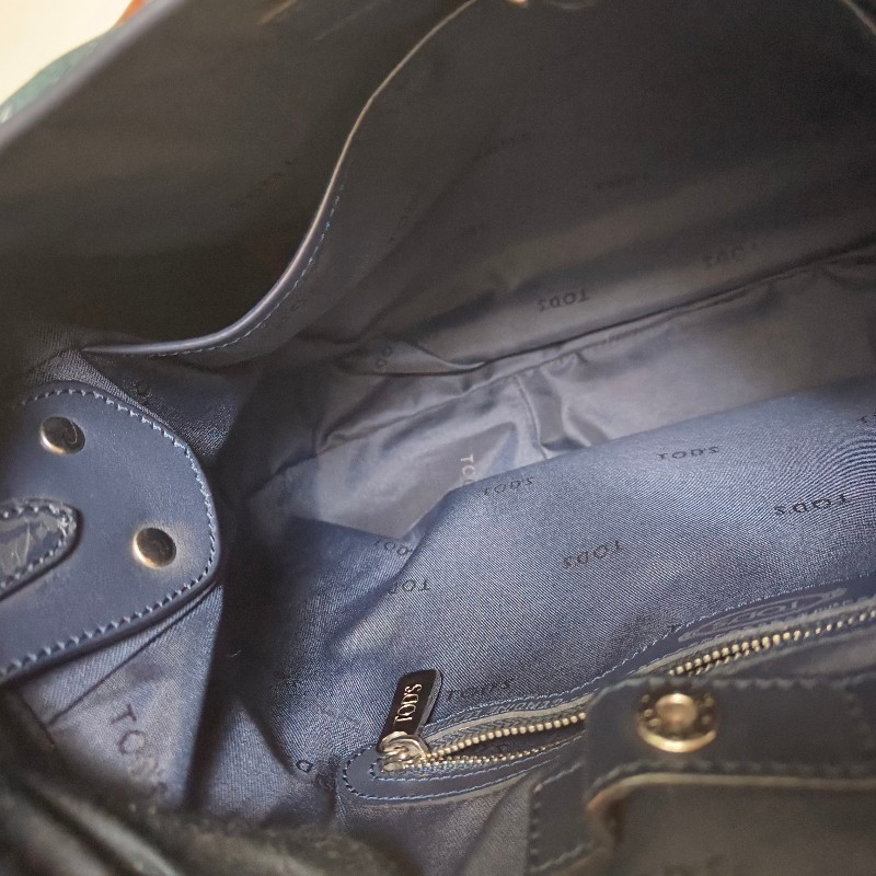 ㊣✨TOD'S✨陶德斯(附盒子) 牛仔藍 皮革 輕量 多背法 手提包 斜背包 肩背包 斜背包/二手包/二手精品/保證正品-58