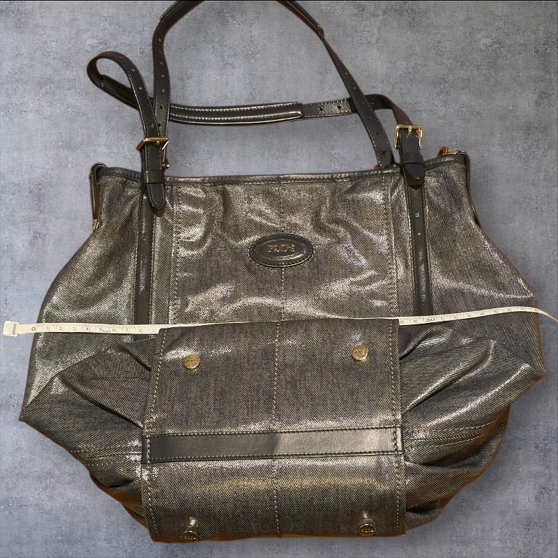 ㊣✨TOD'S✨陶德斯(附盒子) 牛仔藍 皮革 輕量 多背法 手提包 斜背包 肩背包 斜背包/二手包/二手精品/保證正品-64