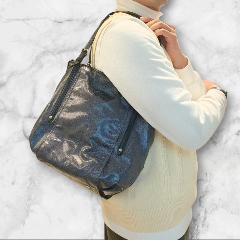 ㊣✨TOD'S✨陶德斯(附盒子) 牛仔藍 皮革 輕量 多背法 手提包 斜背包 肩背包 斜背包/二手包/二手精品/保證正品-67