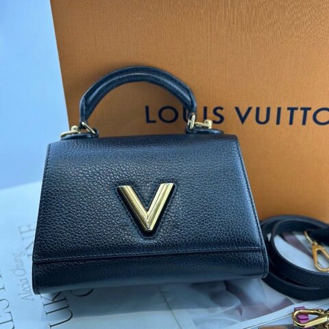 芯片款 路易威登/Louis Vuitton Twist One Handle黑金小號扭扭包